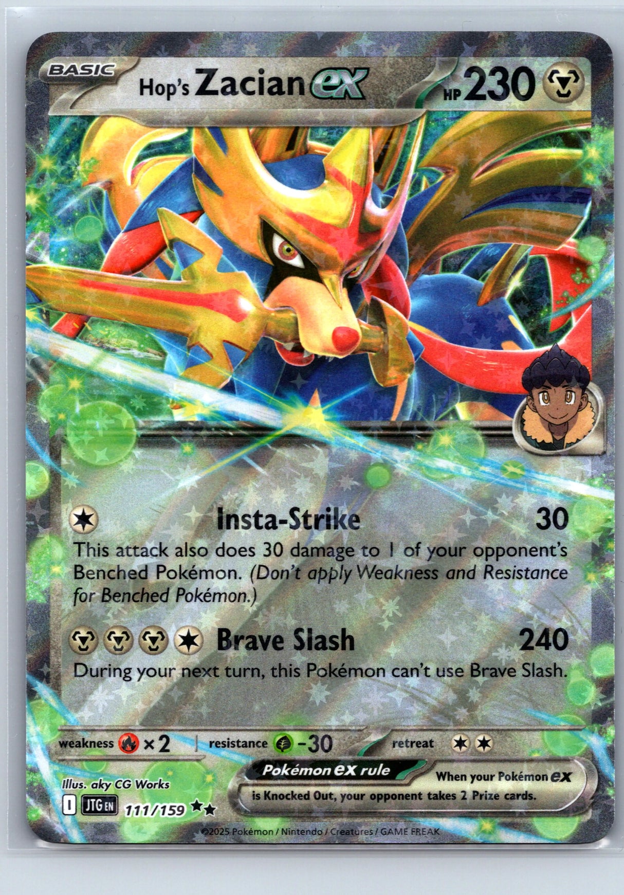 Hop's Zacian EX 111/159 - Journey Together SV09