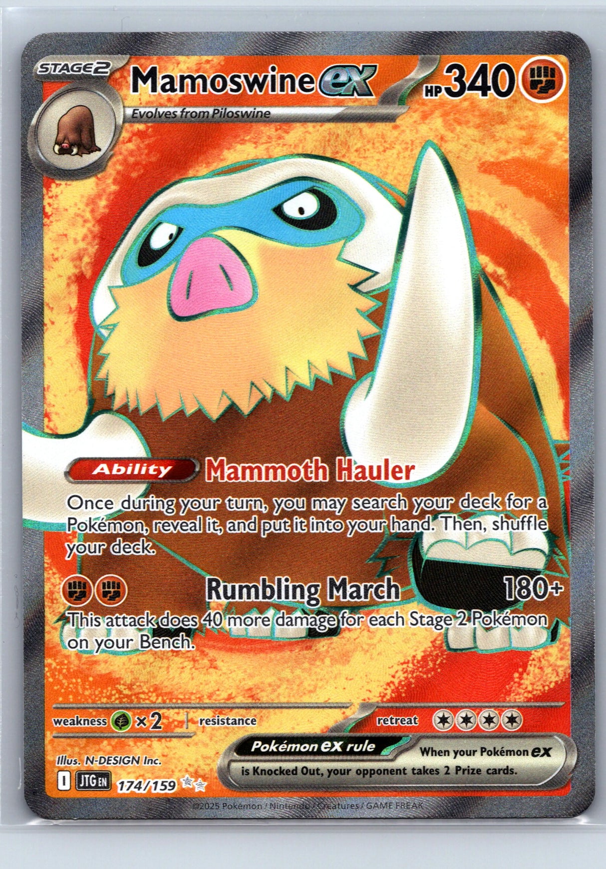 Mamoswine EX 174/159 - Journey Together SV09 - Ultra Rare