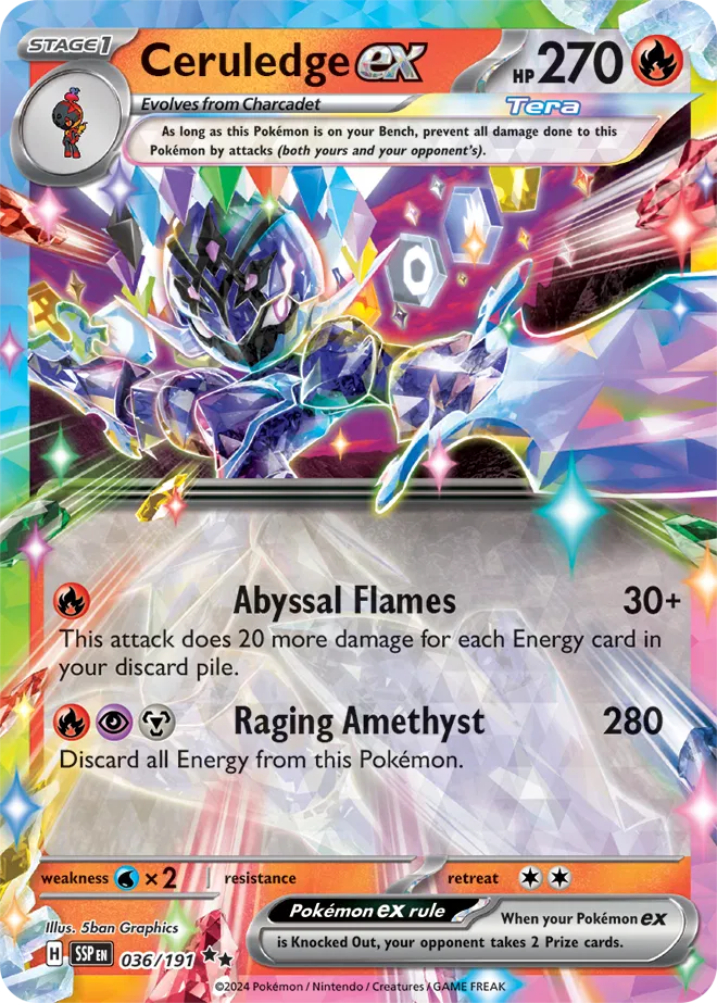 Ceruledge EX - 036/191 - Surging Sparks SV08