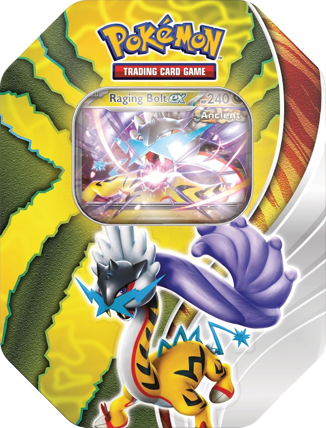 Pokemon Paradox Destinies Tin Raging Bolt ex