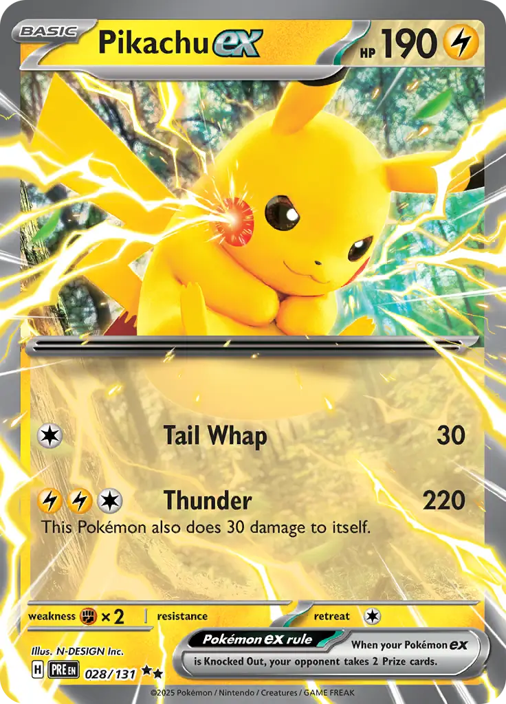 Pikachu EX 028/131 - Prismatic Evolutions