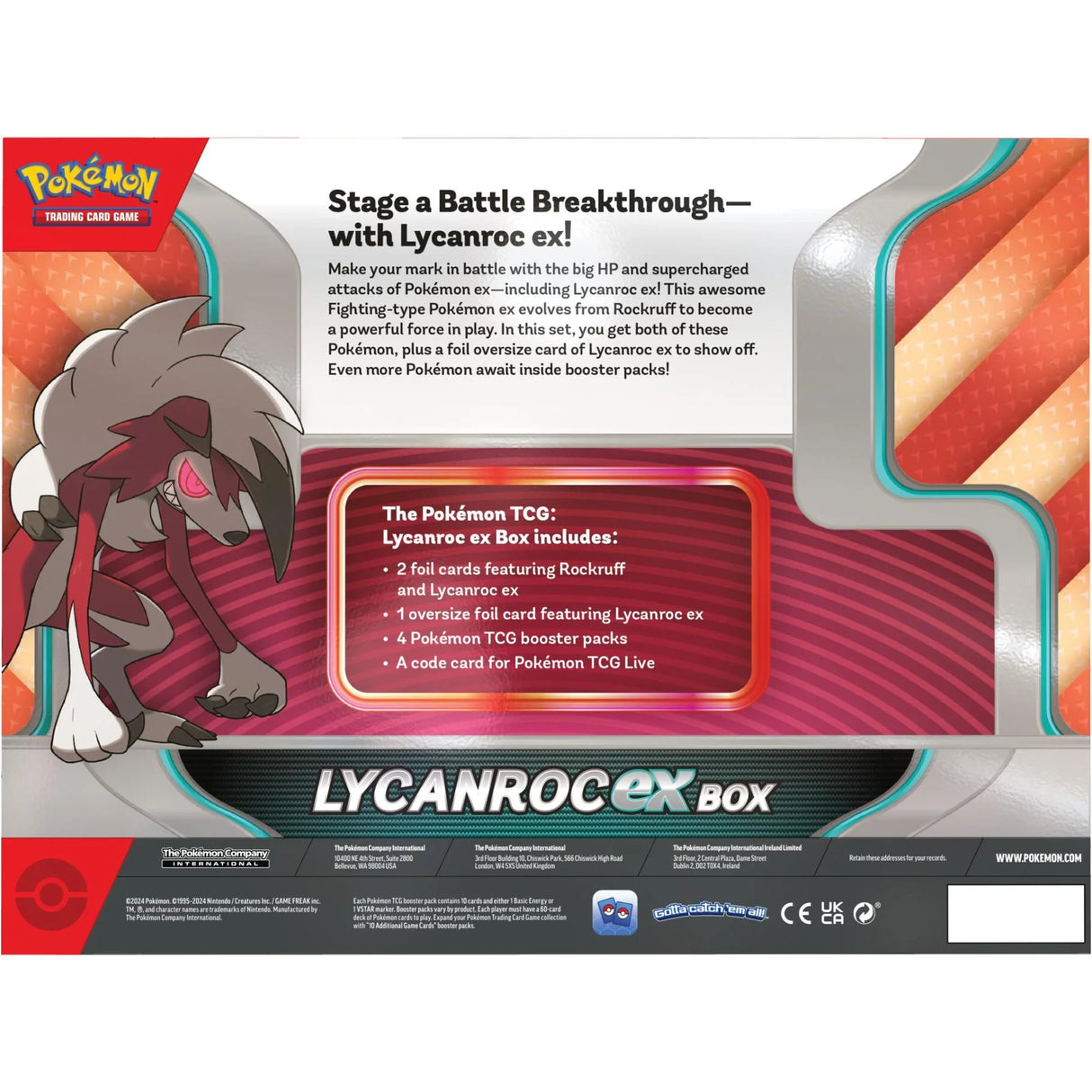 Pokemon Lycanroc EX Box