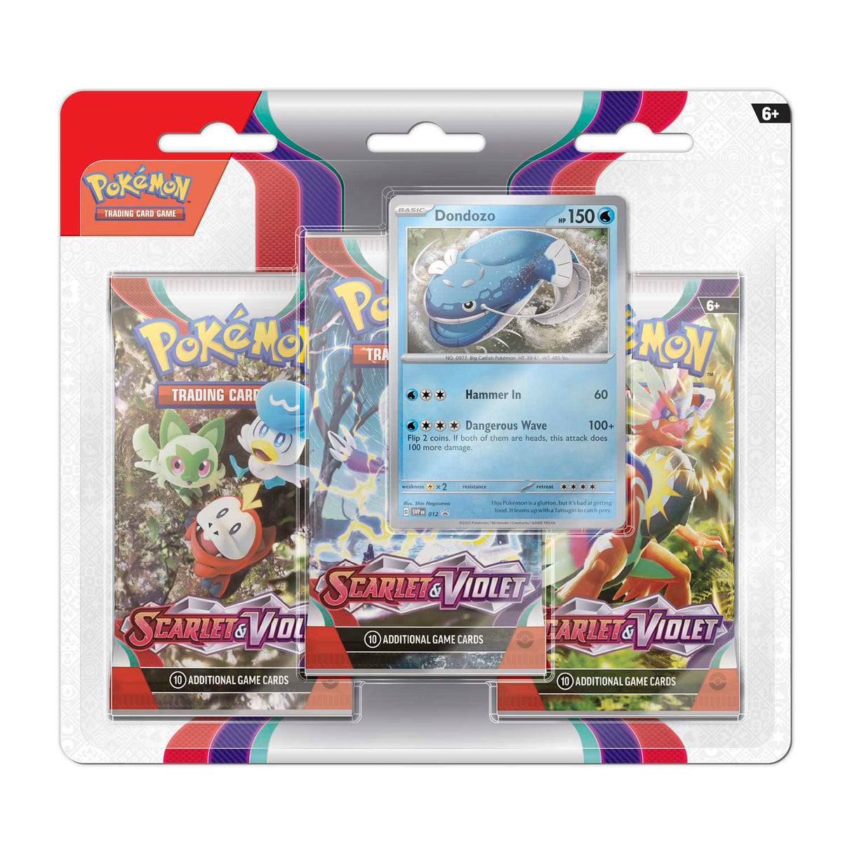 Pokemon Scarlet & Violet Base Set 3 Pack Blister Dondozo