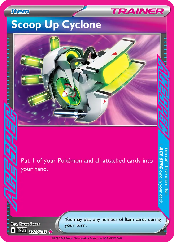 Scoop Up Cyclone 128/131 - Prismatic Evolutions - Ace Spec