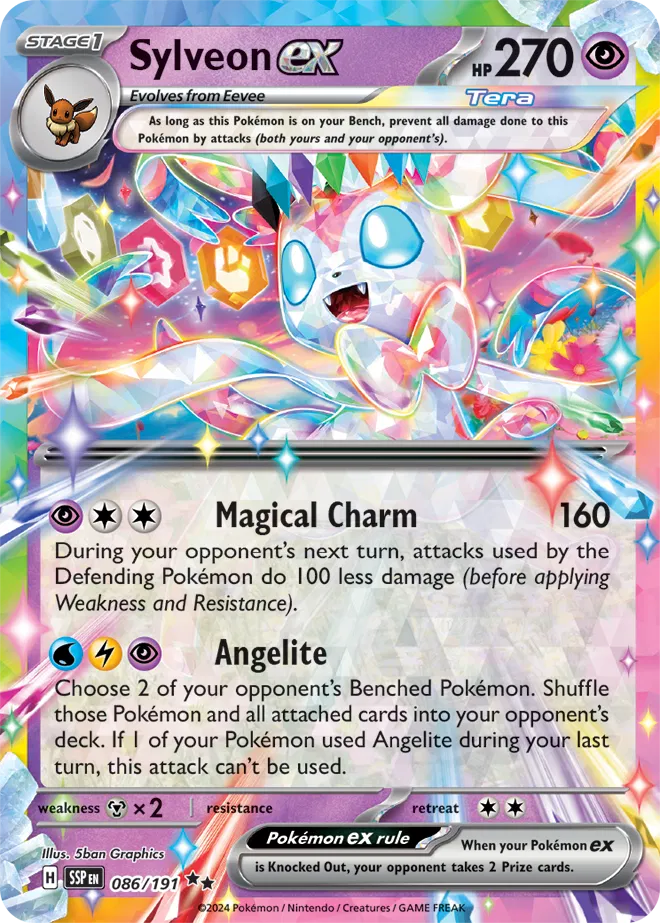 Sylveon EX - 086/191 - Surging Sparks SV08 - Double Rare