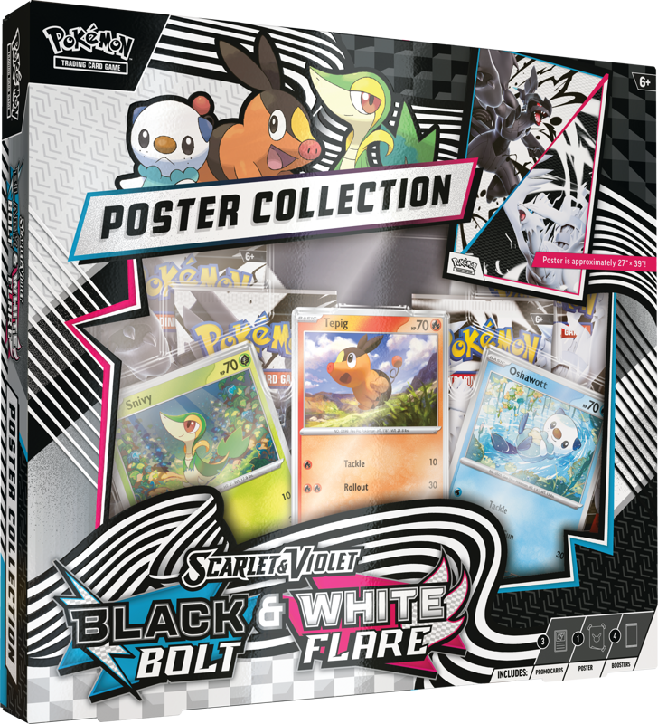 Pokemon Scarlet & Violet: Black Bolt & White Flare Unova Poster Collection