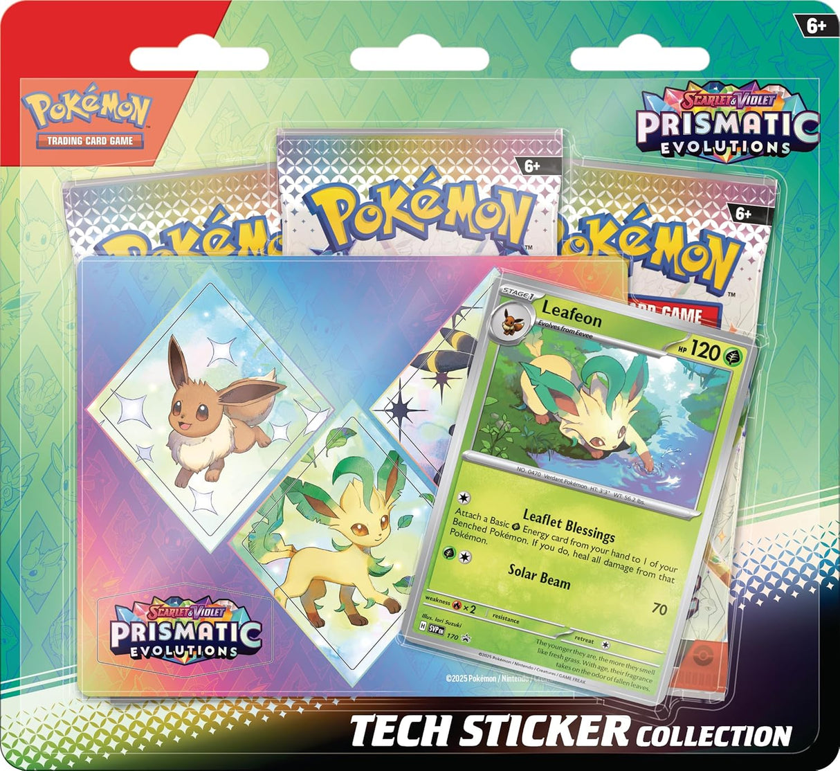 Pokemon Scarlet & Violet Prismatic Evolutions Tech Sticker Collection - Leafeon
