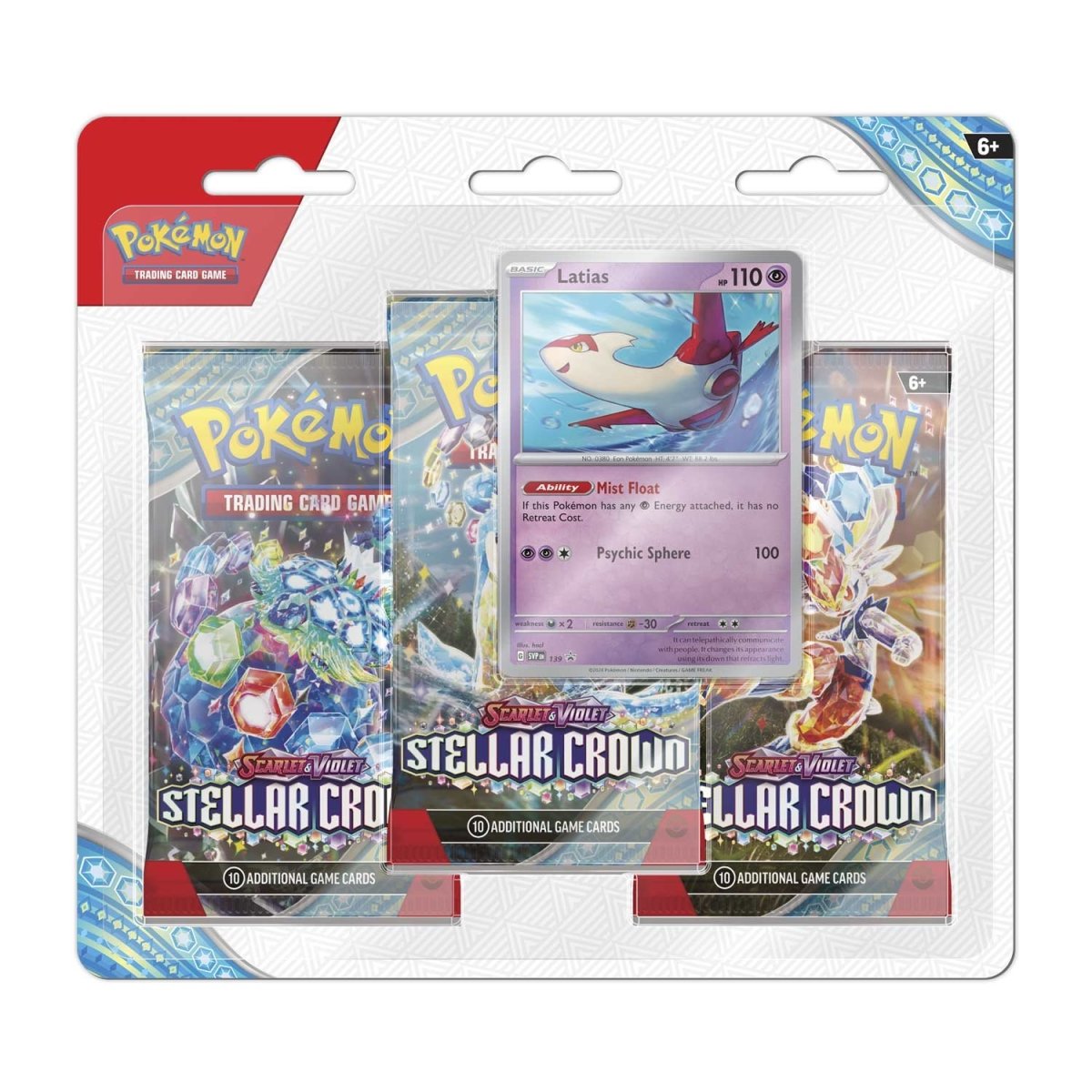 Pokemon Scarlet & Violet Stellar Crown 3 Pack Blister Latias