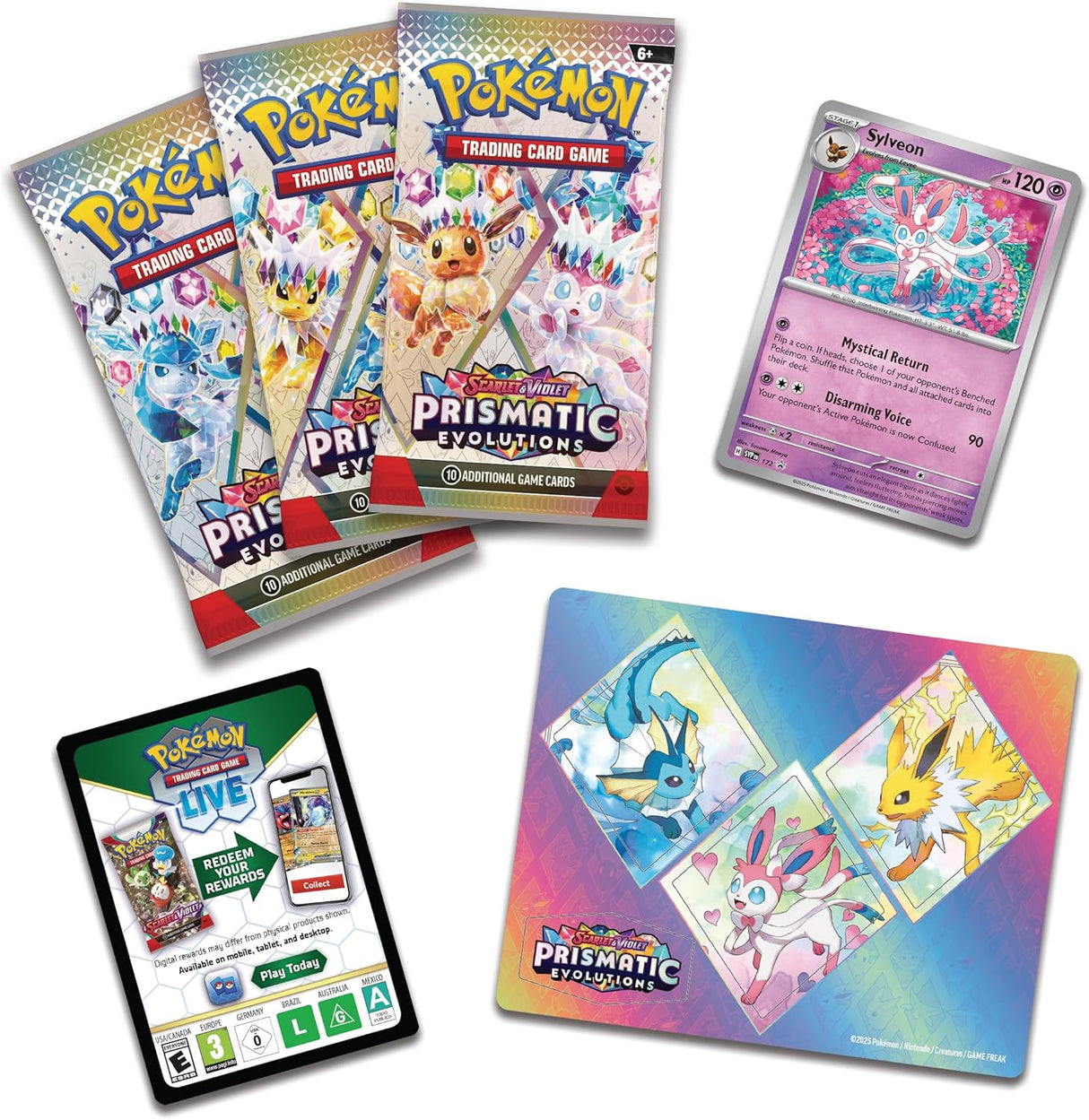 Pokemon Scarlet & Violet Prismatic Evolutions Tech Sticker Collection - Sylveon