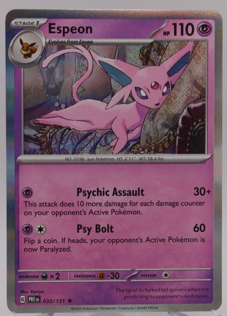 Pokemon TCG: S&V Prismatic Evolutions - HOLO SINGLES & TRAINER CARDS