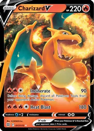 Charizard V 017/172 - Brilliant Stars SWSH09 - Ultra Rare