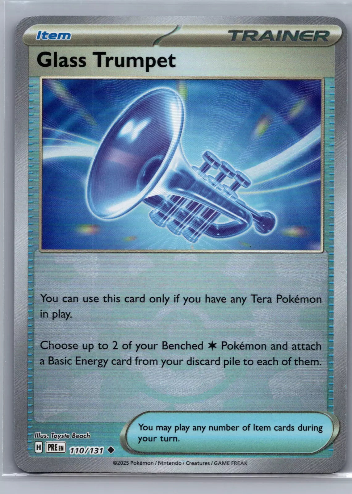 Glass Trumpet 110/131 - Prismatic Evolutions - Pokeball Reverse Holo