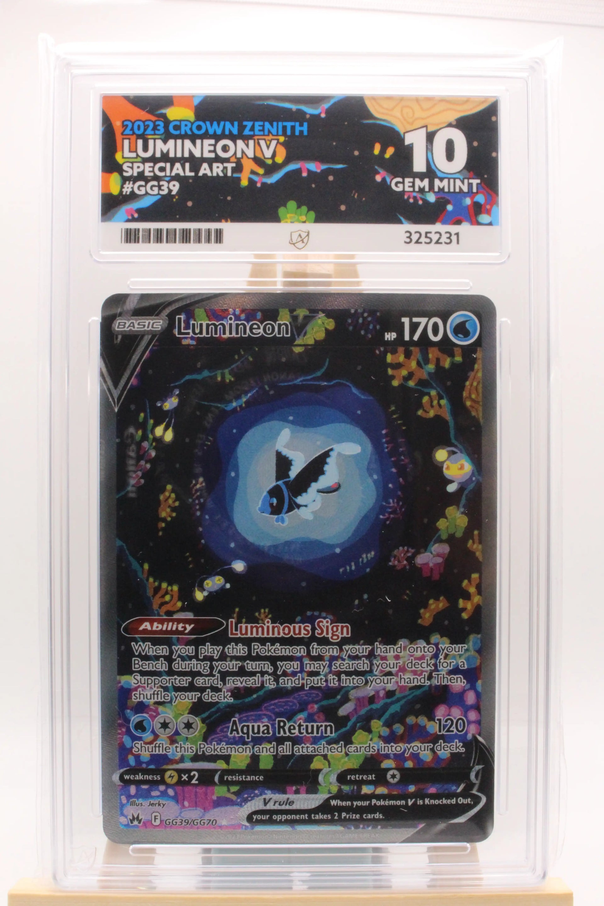 Lumineon V GG39/GG70 Special Art - Crown Zenith Ace 10 Gem Mint Dugz Cards Lumineon V GG39/GG70 Special Art - Crown Zenith Ace 10 Gem Mint Dugz Cards