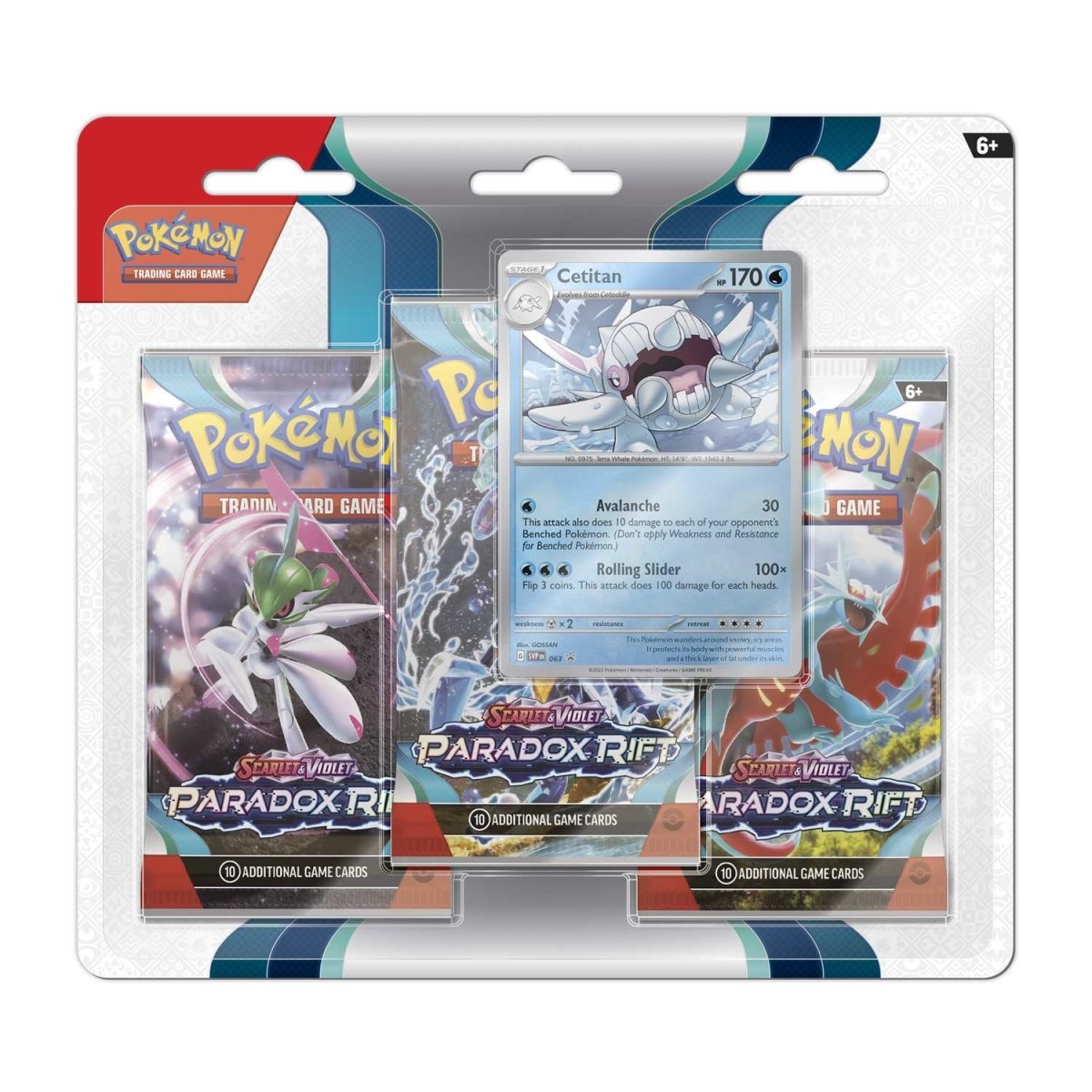 Pokemon Scarlet & Violet Paradox Rift 3 Pack Blister Cetitan