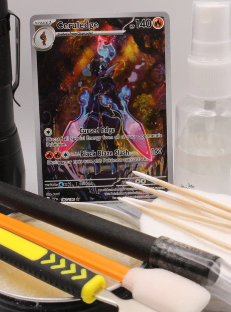 Pokemon Card Precision Cleaning Service Dent Repair and Radiance Restoration