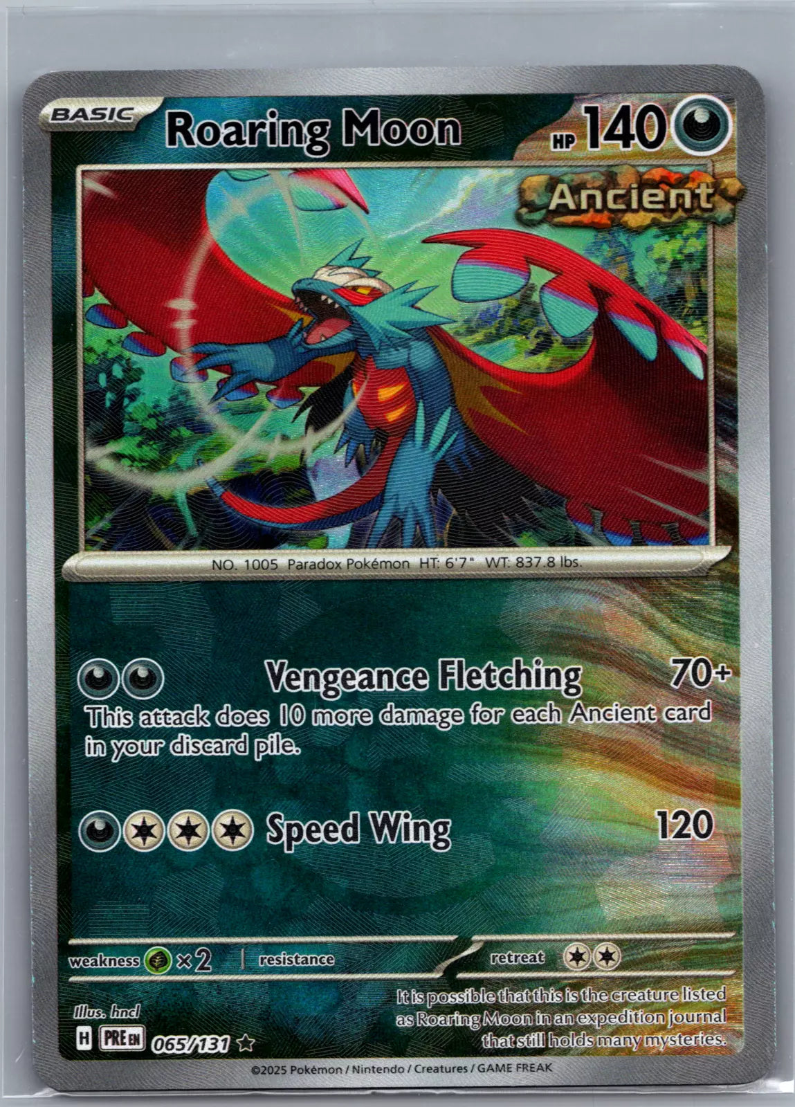 Roaring Moon 065/131 - Prismatic Evolutions - Pokeball Reverse Holo
