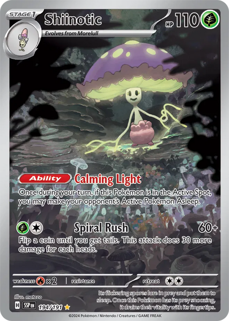 Shiinotic 194/191 - Surging Sparks SV08 - Illustration Rare
