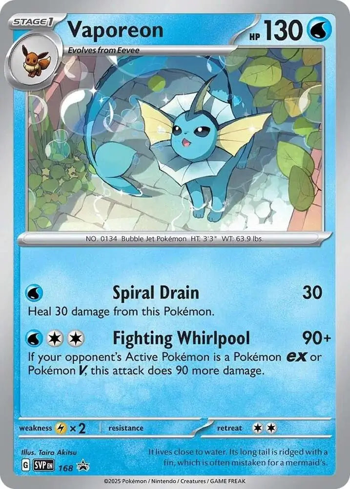 Vaporeon 168 - Prismatic Evolutions - Promo