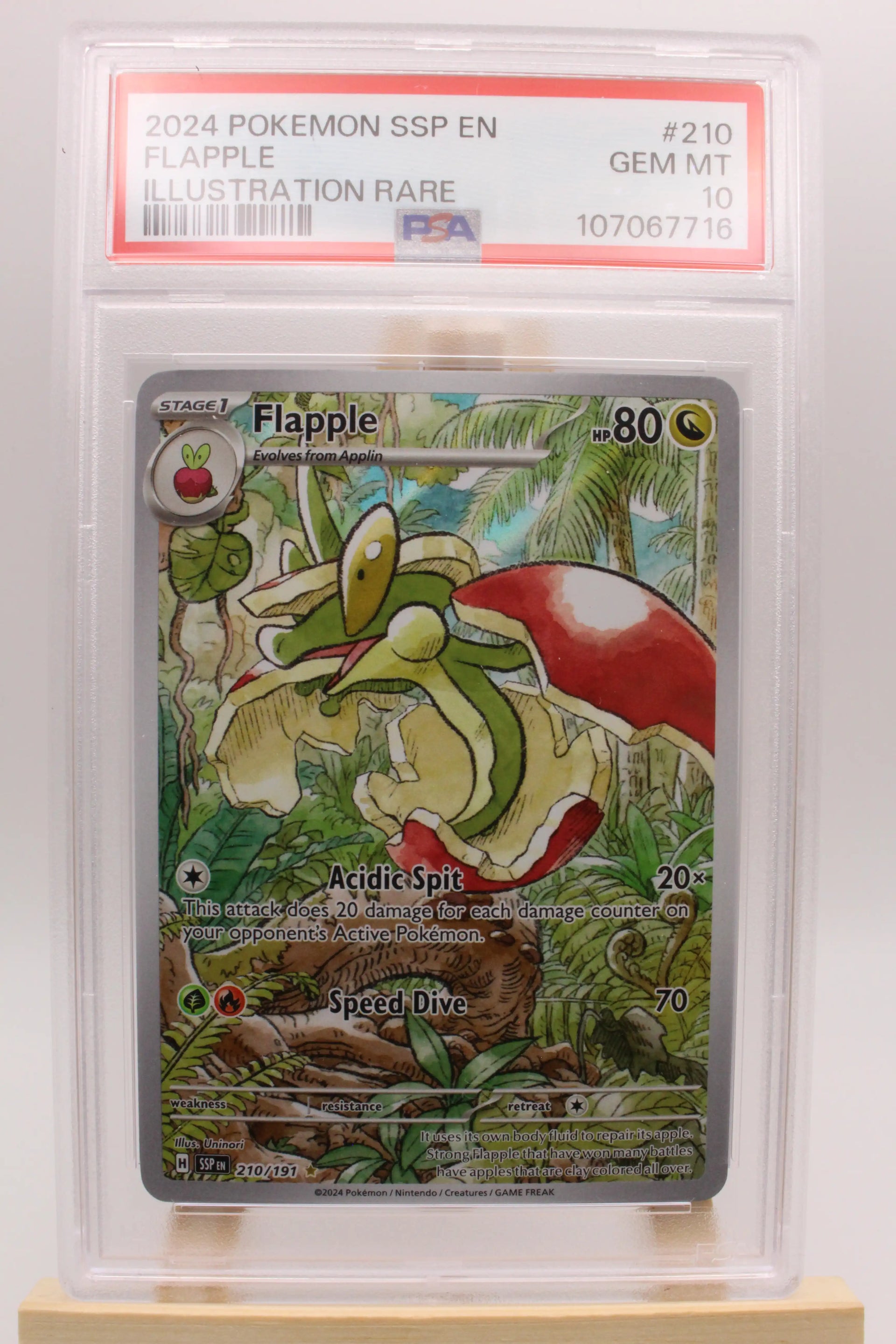 Flapple 210/191 Illustration Rare - Surging Sparks PSA 10 Gem Mint