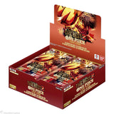 Card game box for 'One Piece' with character artwork on a white background
